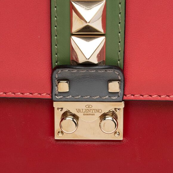 Valentino Calfskin Glam Lock Medium Shoulder Bag - Picture 8 of 16